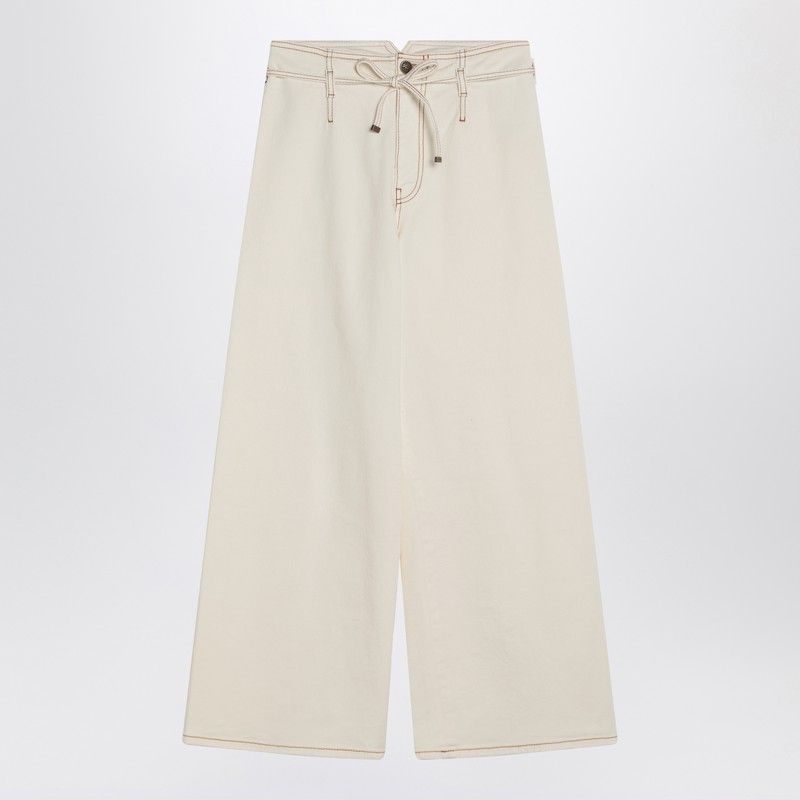 ETRO High-Waisted Culotte Jeans with Removable Belt