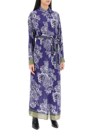 ETRO Maxi Chemisier Dress with Bandana Floral Print - Size S