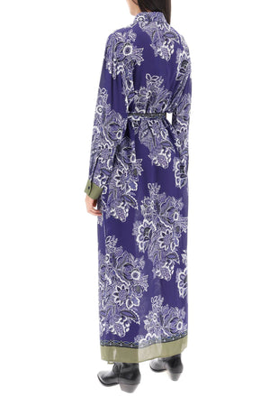 ETRO Maxi Chemisier Dress with Bandana Floral Print - Size S