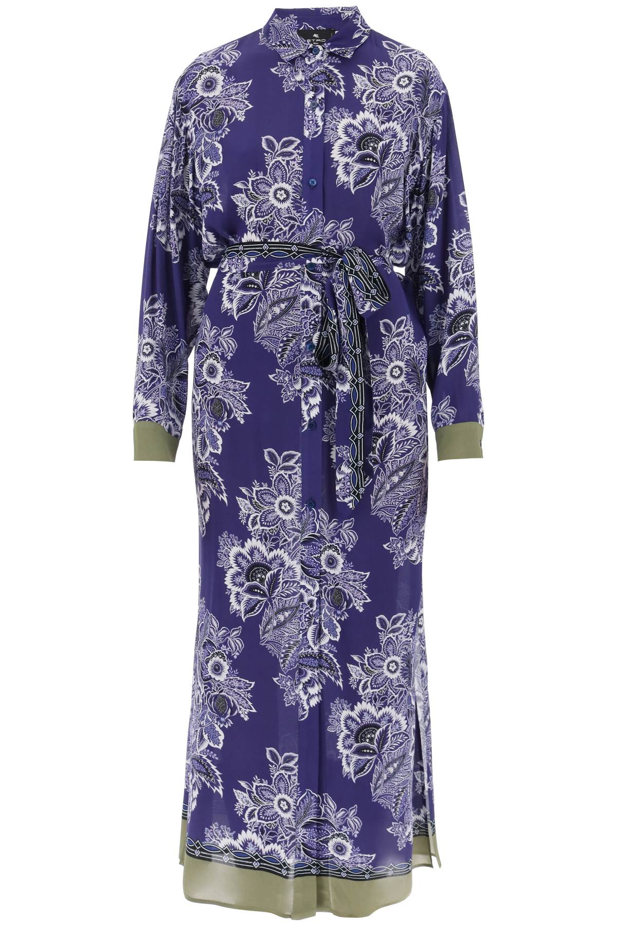 ETRO Maxi Chemisier Dress with Bandana Floral Print - Size S