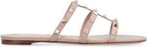 VALENTINO Rockstud Leather Slide Sandals - Women's