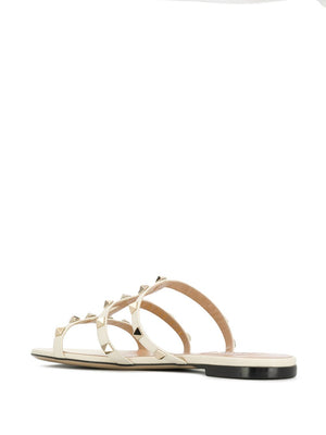 VALENTINO GARAVANI Rockstud Leather Flat Sandals