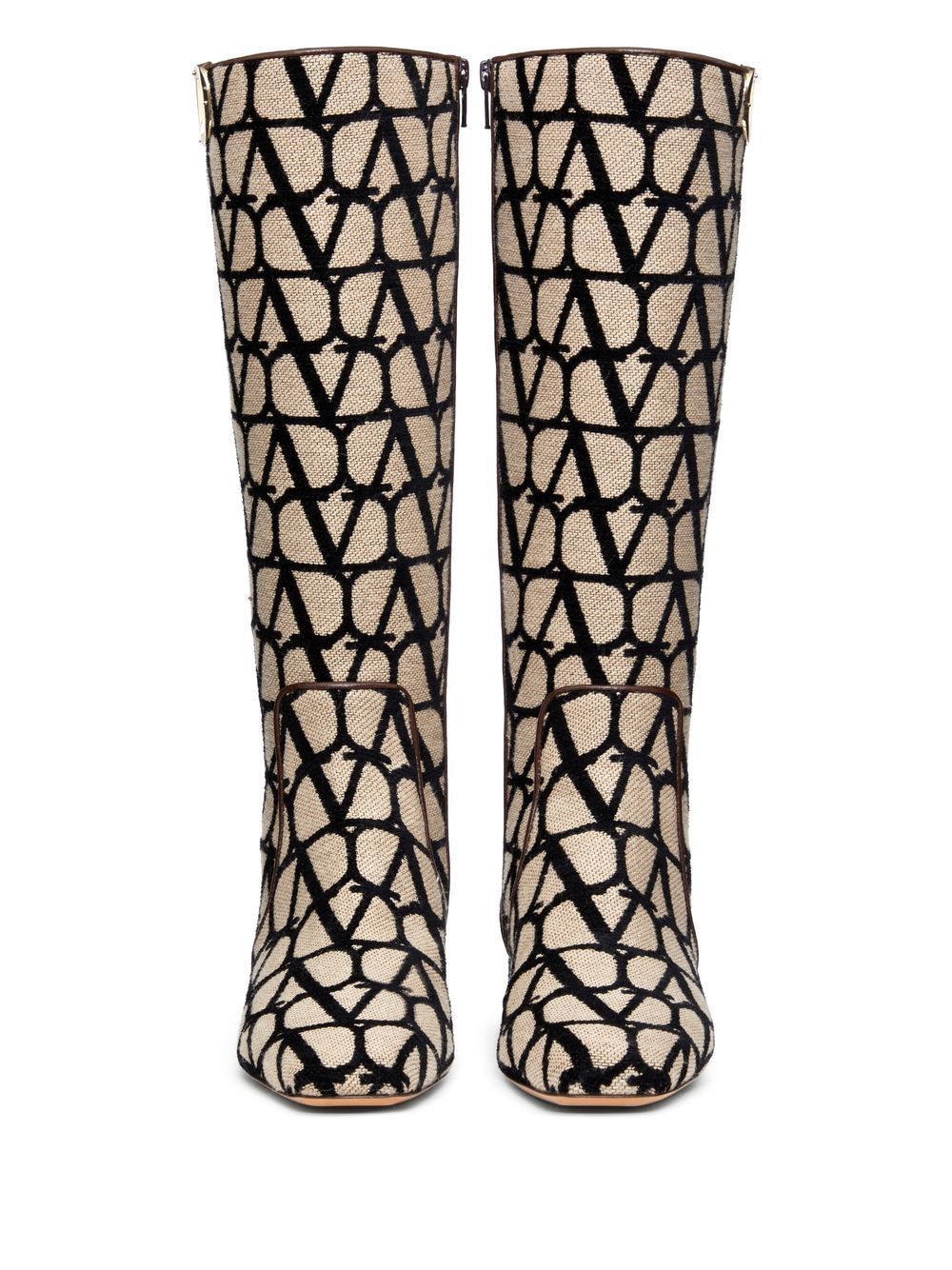 Chic SS23 Women's Boots in Naturale and Nero from Valentino Garavani