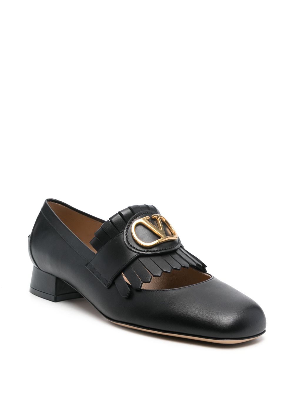 VALENTINO GARAVANI Loafer Signature Leather with Fringe Detailing