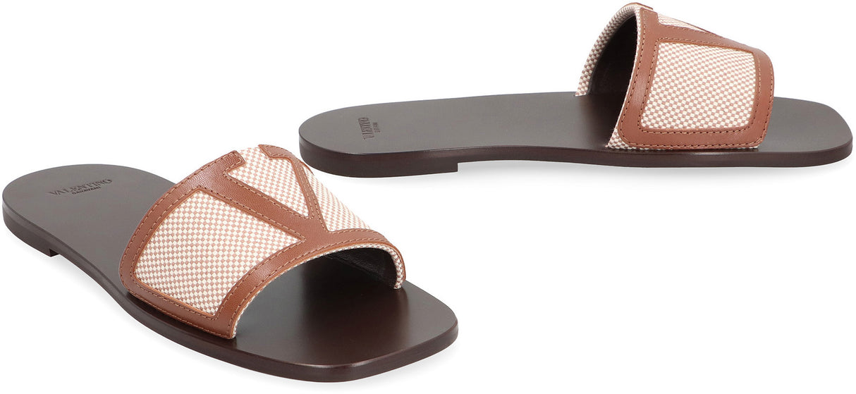 VALENTINO Viva Superstar Slide Sandals - Square Toe Line