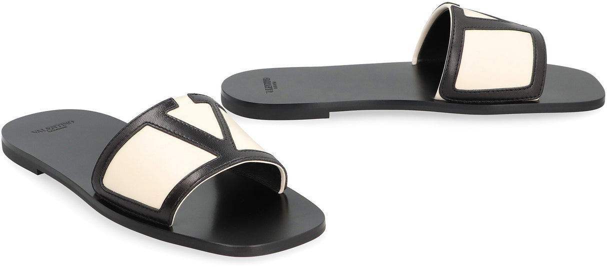 VALENTINO Viva Superstar Leather Slide Sandals - Women's