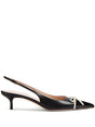 VALENTINO GARAVANI Leather Slingback Pumps with Bow Detailing