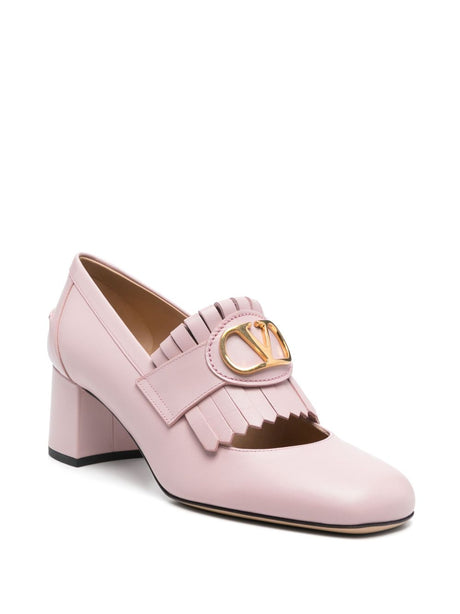 VALENTINO GARAVANI Signature Leather Loafers with Fringe Detail