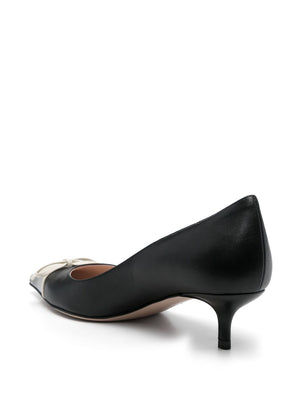 VALENTINO GARAVANI Kitten Heel Leather Pumps for Women - Pointed Toe Design