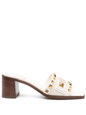 VALENTINO GARAVANI Flat Open Toe Sandals with Mid Block Heel