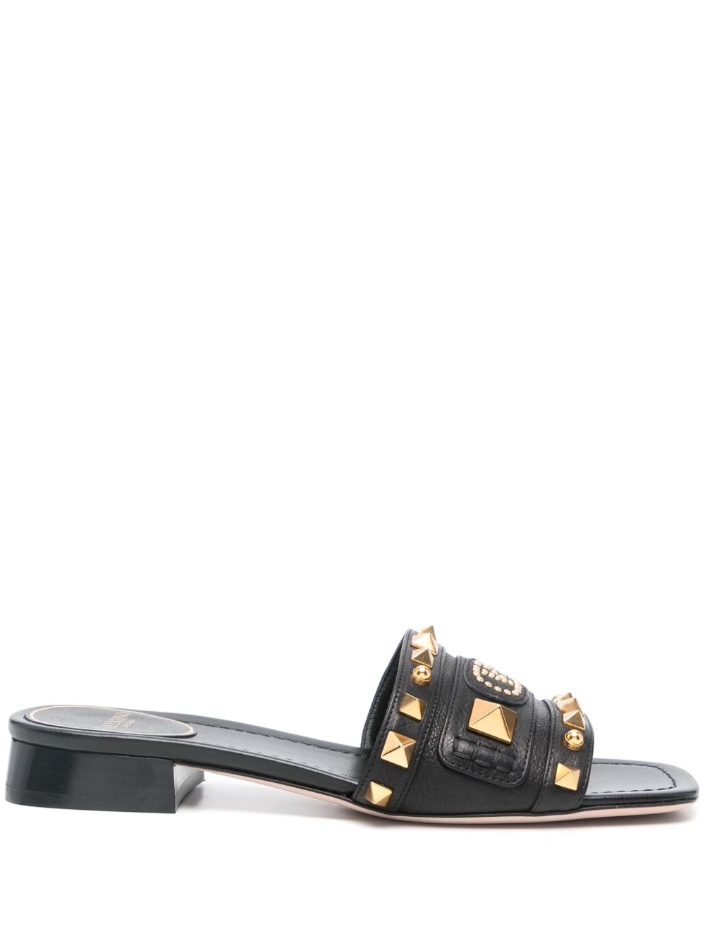 VALENTINO GARAVANI Stylish Square Toe Leather Sandals for Women