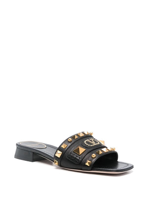 VALENTINO GARAVANI Stylish Square Toe Leather Sandals for Women