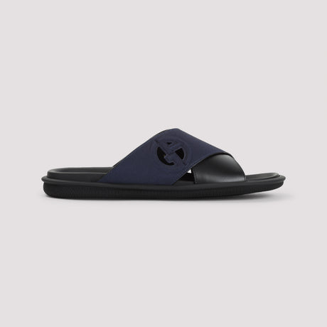 GIORGIO ARMANI Men's Premium Leather Cross Sandals