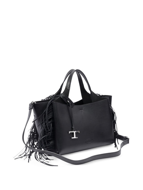 TOD'S Mini Leather Tote Handbag with Carabiner Fastening