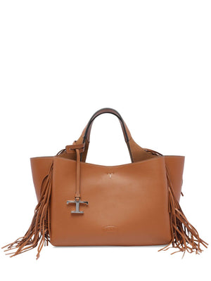 TOD'S Mini Leather Tote Handbag with Carabiner Fastening