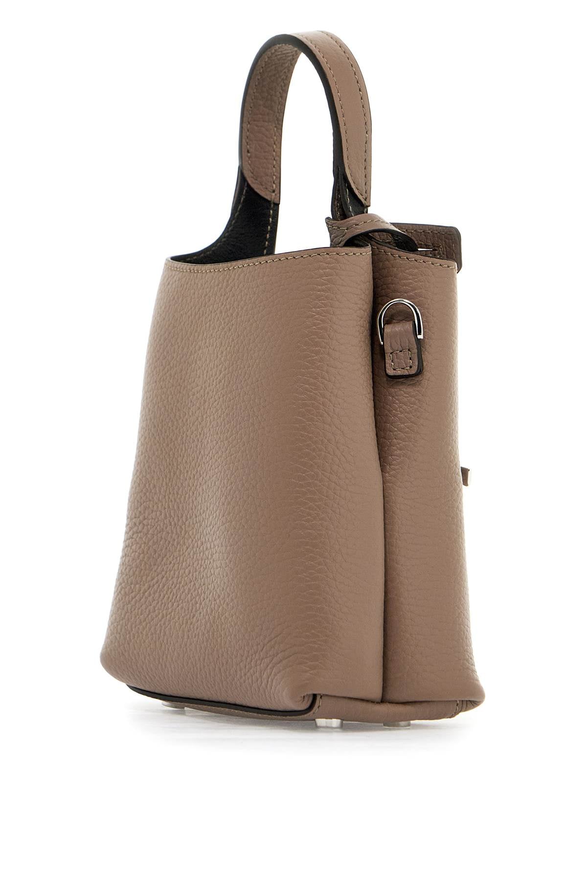 TOD'S Taupe Brown Leather Tote Handbag - SS24 Collection