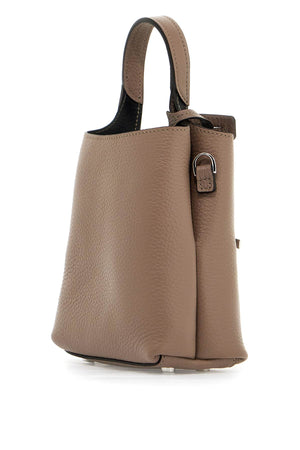 TOD'S Taupe Brown Leather Tote Handbag - SS24 Collection