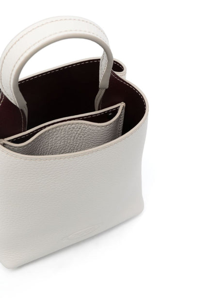 TOD'S Mini Leather Pebbled Texture Bucket Handbag