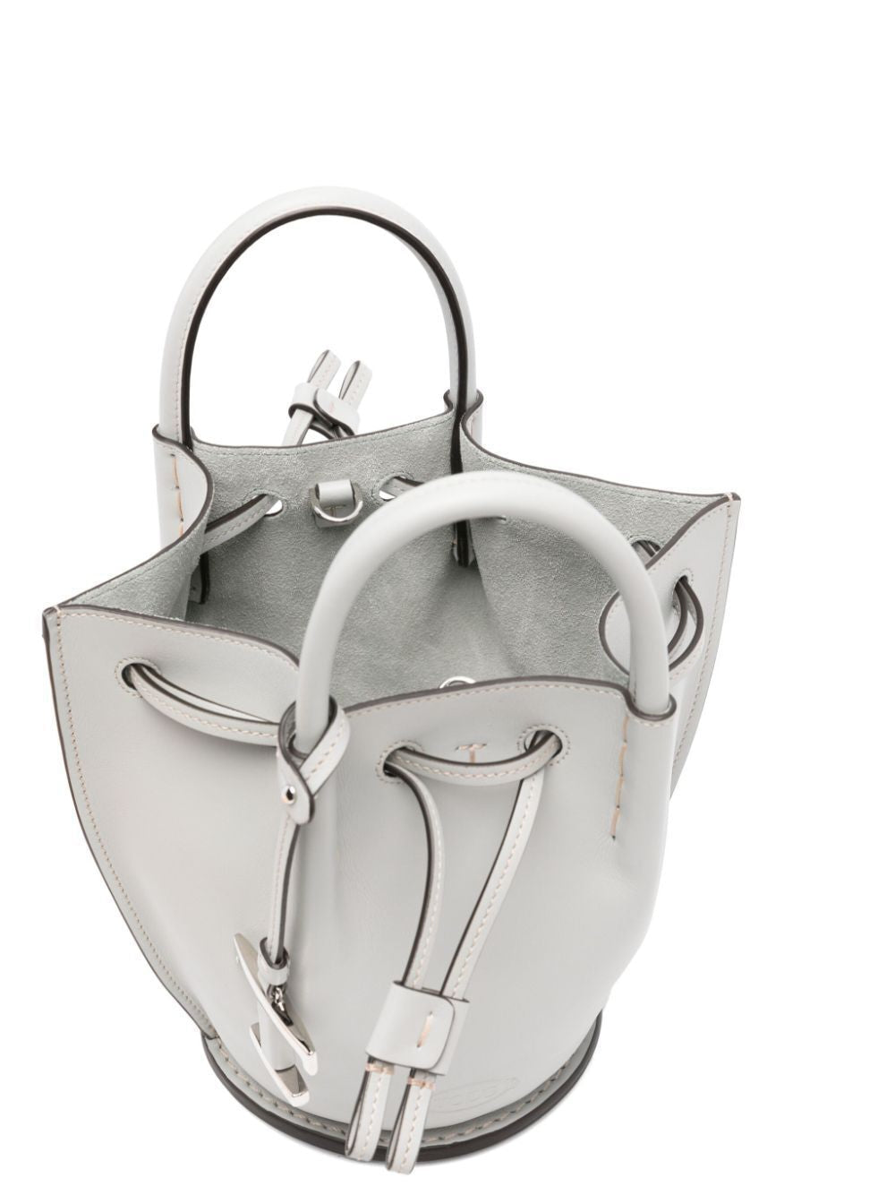 TOD`S Men's Logo-Charm Leather Mini Bucket Handbag - 13 x 17 x 13 cm