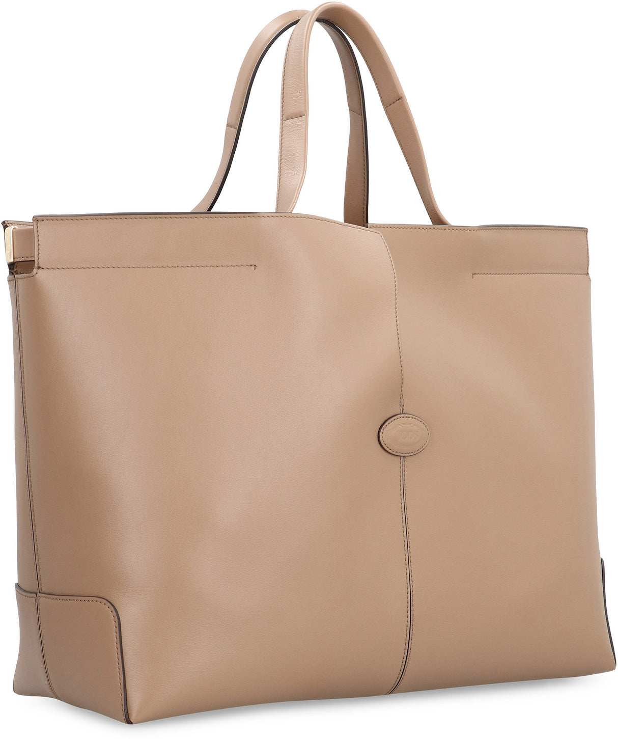 TOD'S Elegant Leather Tote Handbag with Detachable Pocket - 37cm Width