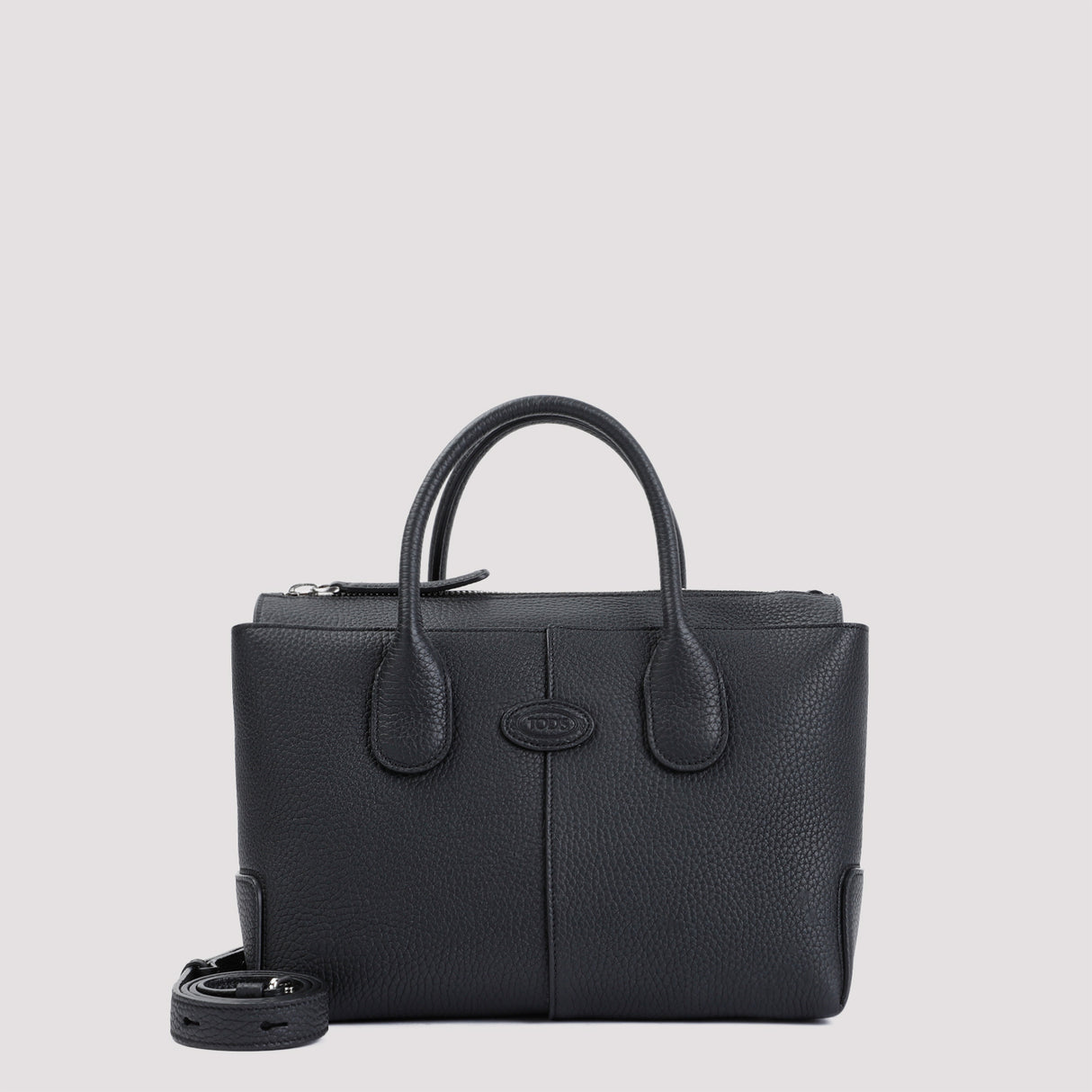 TOD'S 上品なグレインカーフレザーハンドバッグ 32x21x15cm