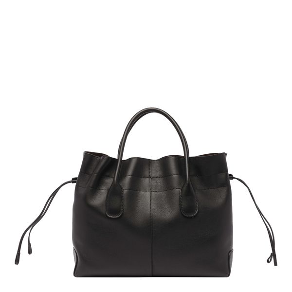 TODS Mini Black Leather Handbag with Adjustable Strap