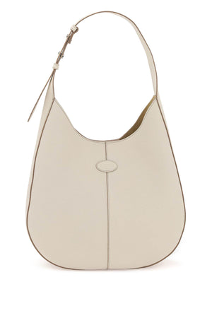 TOD'S Sleek White Grained Leather Hobo Handbag for Women