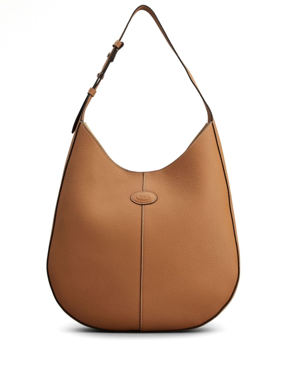 TOD'S Sleek White Grained Leather Hobo Handbag for Women