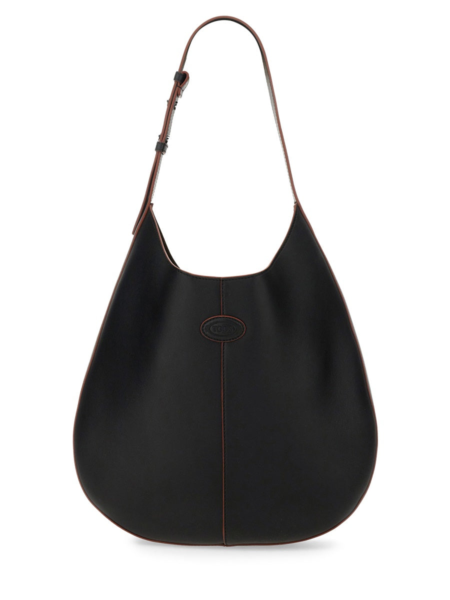 TOD'S Mini Leather Hobo Handbag with Adjustable Shoulder Strap