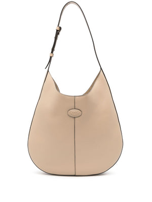 TOD'S Mini Leather Hobo Handbag with Adjustable Shoulder Strap