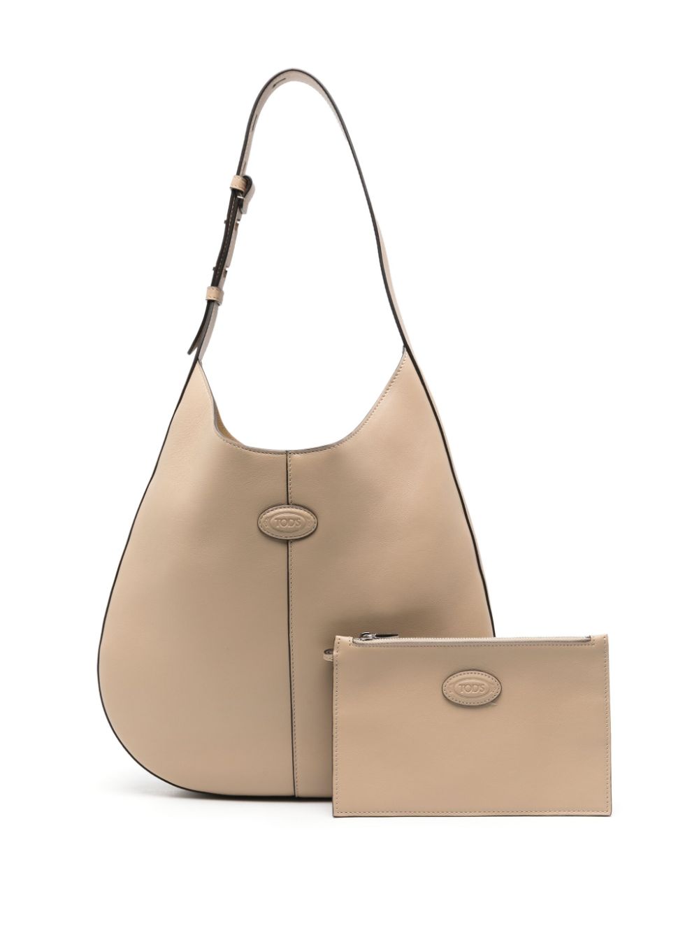 TOD'S Mini Leather Hobo Handbag with Adjustable Shoulder Strap