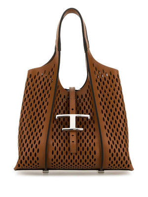 TOD'S Timeless Perforated Leather Mini Tote Handbag