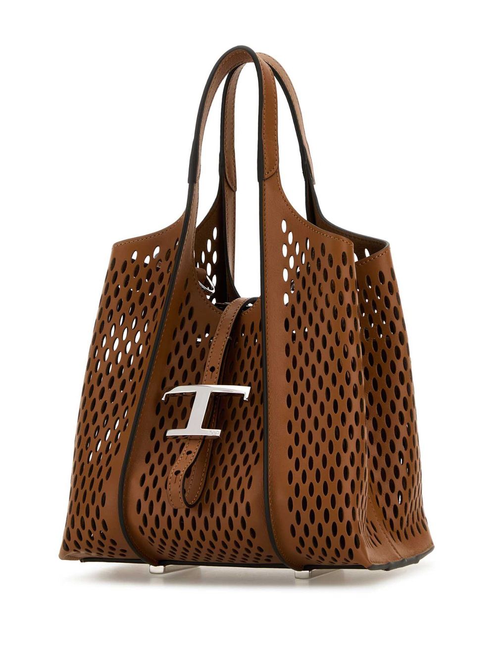 TOD'S Timeless Perforated Leather Mini Tote Handbag