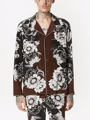 VALENTINO Street Flowers Mini Long Sleeve Shirt