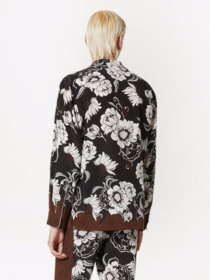 VALENTINO Street Flowers Mini Long Sleeve Shirt