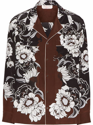 VALENTINO Street Flowers Mini Long Sleeve Shirt