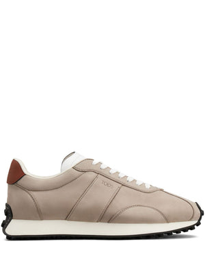 TOD'S Elegant Leather Sneakers in Sesame Beige