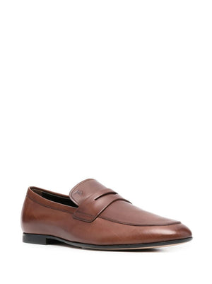 TOD'S Timeless Leather Slip-On Loafers