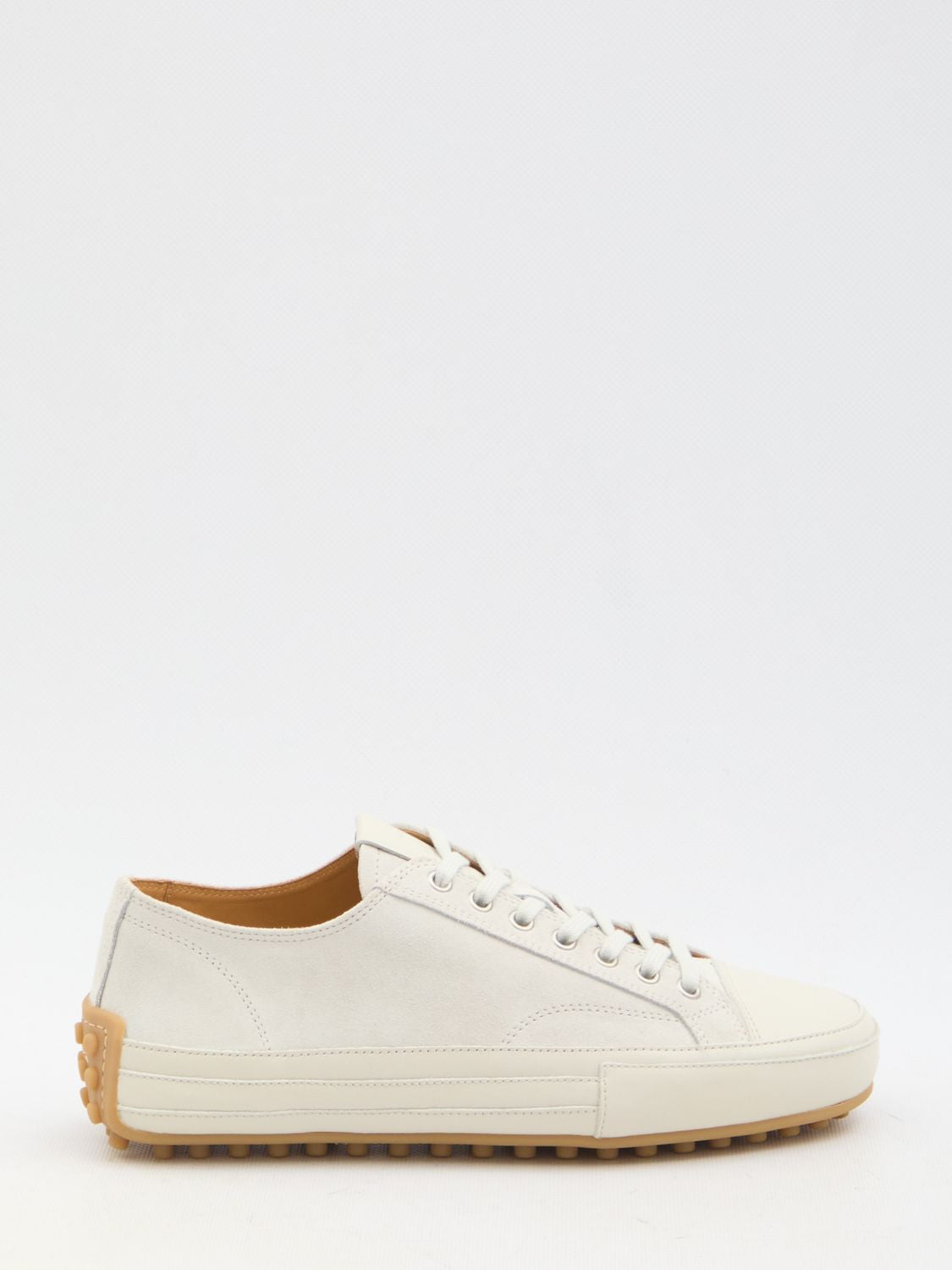 TOD'S Men's Suede Leather Sneakers with Smooth Details