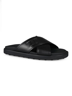 TOD'S Men's Leather Slide Sandals