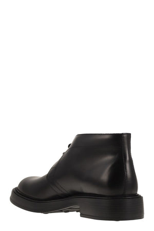 TOD'S Elegant Leather Ankle Boots with Monogram Detail - Sole Height 4.5 cm