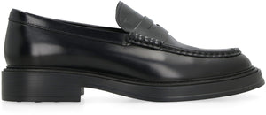 TOD'S Men's Classic Black Leather Loafers