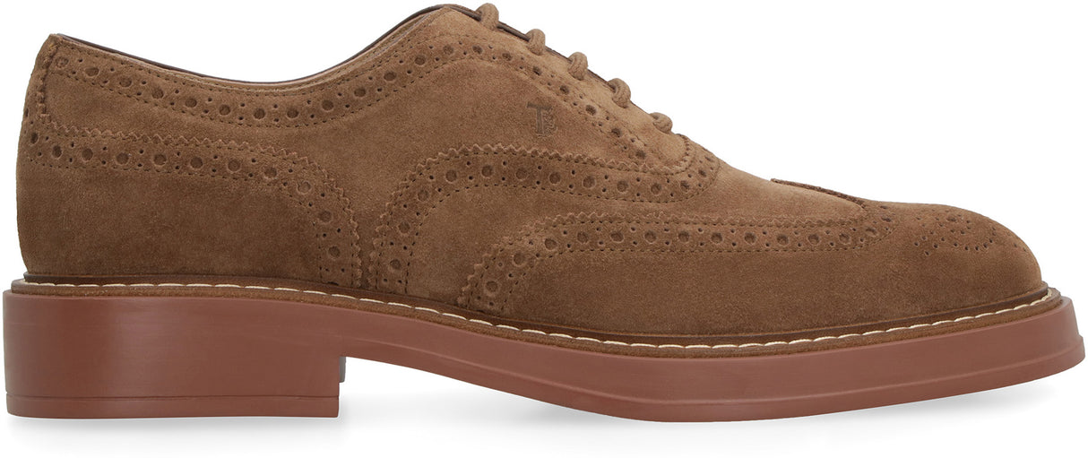 TOD'S Men's Suede Lace-Up Oxford Shoes