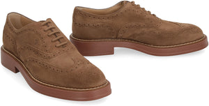 TOD'S Men's Suede Lace-Up Oxford Shoes