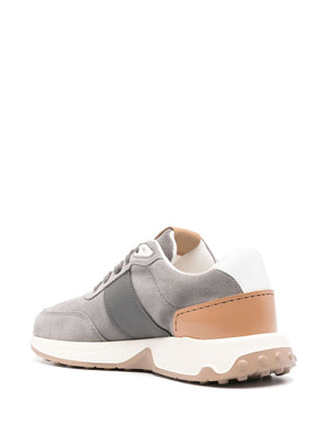 TOD'S Men's Color-Block Suede Leather Sneakers