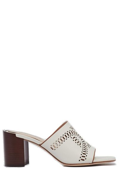 TOD'S Womens Block Heel Slip On Sandals