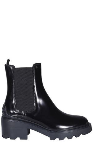 TOD'S Elegant Leather Chelsea Ankle Boots - 15cm Height