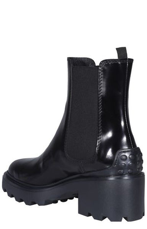 TOD'S Elegant Leather Chelsea Ankle Boots - 15cm Height