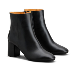 TOD'S Chic 70mm Block Heel Black Leather Ankle Boots