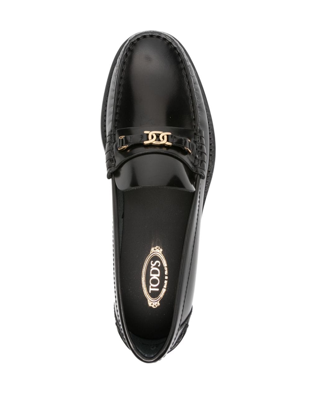 TOD'S Chain-Link Detail Leather Loafers for Women